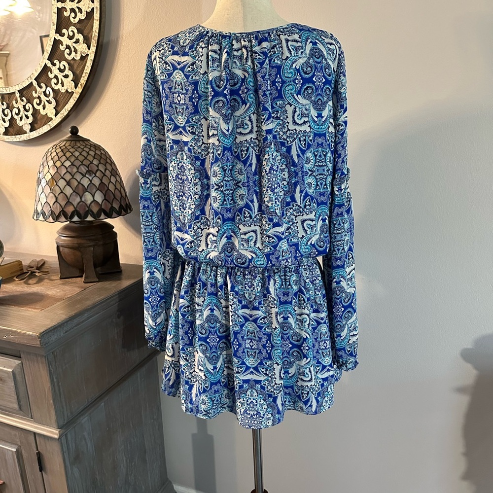PARKER Silk Paisley Boho Printed Dress - Picture 6 of 9